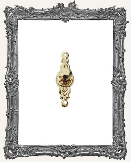Tiny Brass Door Knob - Ornate Knob