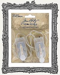 Tim Holtz - Idea-ology - Christmas Battery Operated Wire Light Strands 2 Pack - White Tiny Lights