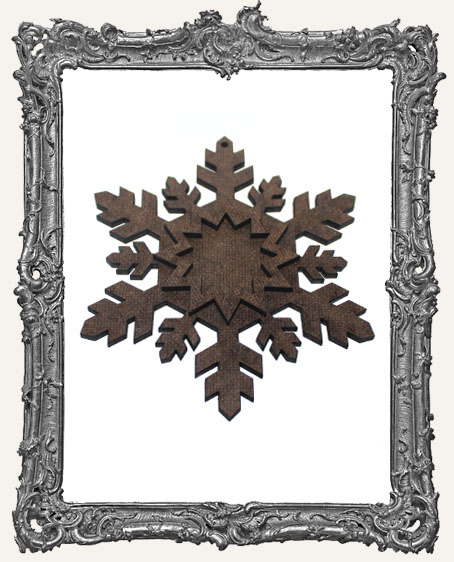 Layered Masonite Snowflake Ornament - Style 4