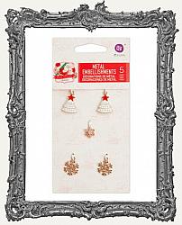 Prima Marketing Vintage Christmas Candy Cane Lane Collection - Enamel Charms
