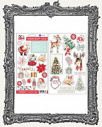 Prima Marketing Vintage Christmas Candy Cane Lane Collection - Chipboard Stickers