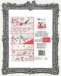Prima Marketing Vintage Christmas Double-Sided Paper Pad - Candy Cane Lane - 6 x 6 Paper