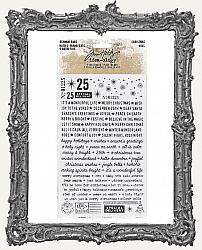 Tim Holtz - Idea-ology - 2018 Christmas Noel Remnant Rubs Rub-Ons - 2 Sheets White and Black