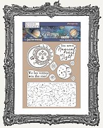Stamperia Cling Stamp Set - Cosmos Infinity - Sun and Moon