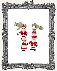 Santa Claus and Mrs Claus Brads - 12 Piece