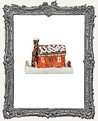 Miniature Gingerbread House Log Cabin