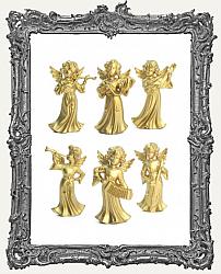 Vintage Mini Gold Angels PLAYING INSTRUMENTS - Set of 3