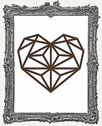 Mixed Media Creative Surface Board - Layered Geometric Heart