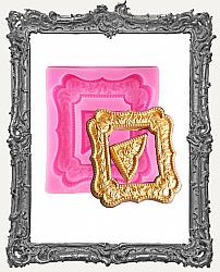 Small Pink Silicone Mold - Ornate Frame and Corner