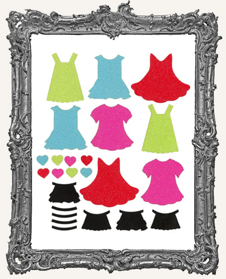 Sweetheart Doll Dress Paper Cuts - Glitter Collection