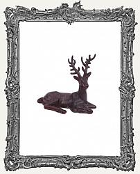 Miniature Resin Sitting Deer - Brown