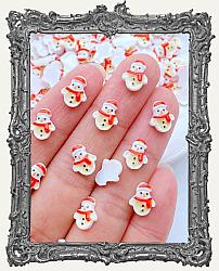 Miniature Resin Cookies - Santa Snowman - 4 Pieces