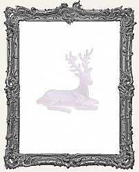 Miniature Resin Sitting Deer - White