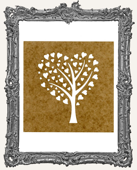 LARGE Heart Tree Stencil