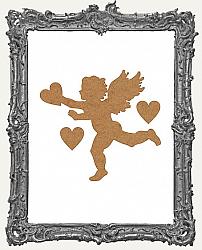 Chipboard Cupid with Layered Hearts Cut-Outs