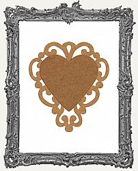 Layered Chipboard Ornate Heart Cut-Outs