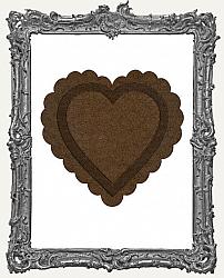 Mixed Media Creative Surface Board - Layered Scalloped Heart