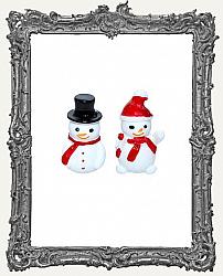 Miniature Hand Painted Resin Snowman - 1 Piece - 2 Style Choices