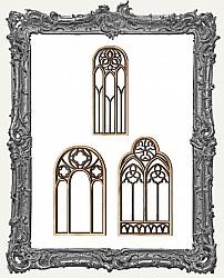 Layered Ornate Gothic Windows - Set of 3 - Style 1