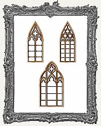 Layered Ornate Gothic Windows - Set of 3 - Style 2