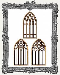 Layered Ornate Gothic Windows - Set of 3 - Style 3