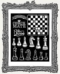 Stamperia Stencil - Alice Check Mate