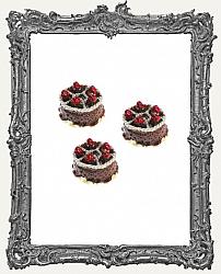 Miniature Resin Chocolate and Strawberry Cake - 1 Piece