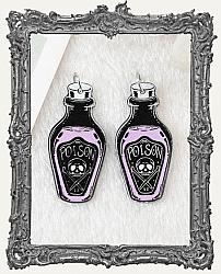 Vintage Halloween Double Sided Acrylic Charms - Set of 2 - Poison Bottle