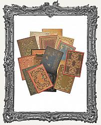 Die Cut Cardstock Ephemera - Pack of 16 - Antique Book Covers