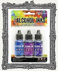 Ranger Ink - Tim Holtz - Alcohol Inks - 3 Pack - Indigo Violet Spectrum
