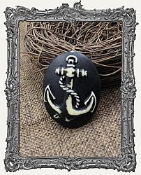 30x40mm Resin Cameo - Distressed Anchor