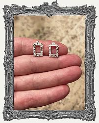 Miniature Tiny Metal Frames - Set of 2 - Silver Rectangle