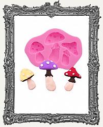 Small Pink Silicone Mold - Mushroom Set