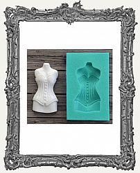 Small Teal Silicone Mold - Vintage Corset