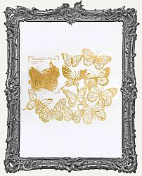 Gold Foil Filigree Die Cut Set - Pack of 10 - Butterflies