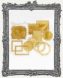 Gold Foil Filigree Die Cut Set - Pack of 10 - Frames