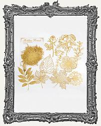 Gold Foil Filigree Die Cut Set - Pack of 10 - Floral
