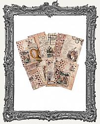 Vintage Reproduction Paper Pack - 10 Sheets - Alice Hearts