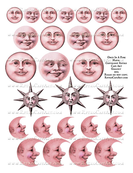 Once In A Pink Moon Collage Sheet