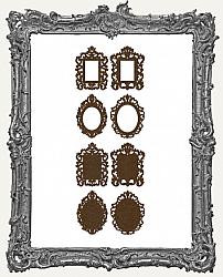 Fancy Oval and Rectangle Layered Ornate Frame Cut-Outs - Mini - 8 Pieces