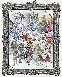 Die Cut Stickers Opaque and Transparent - Pack of 40 - Alice in Wonderland