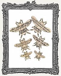 Musical Chipboard Bee Cut-Outs - 6 Pieces