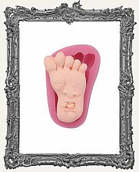 Small Pink Silicone Mold - Anatomy Mold - Foot with Face