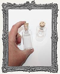 Glass Bottles with Corks - Set of 2 - Medium