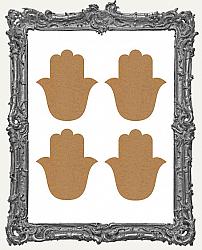 Chipboard Basic Hamsa Hand Cut-Outs - 4 Pieces