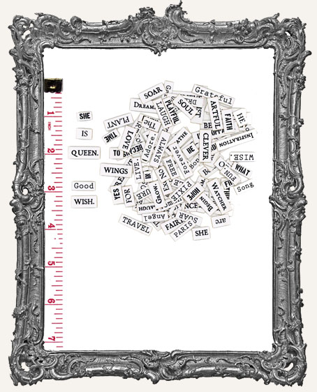 107 Collage Word Paper Cuts - Classic White