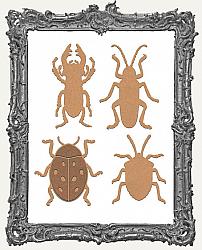Chipboard Beetle Cut-Outs - 4 Pieces - Large