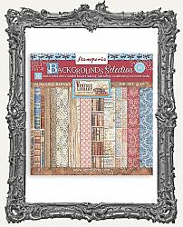 Stamperia Double-Sided Paper Pad 8X8 - Vintage Library Backgrounds