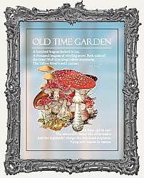 Clear Die Cut Old Time Garden Stickers - Pack of 40 - Mushrooms