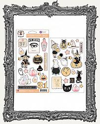 Prima Marketing Vintage Halloween Double-Sided Paper Pad - Luna Collection Chipboard Stickers